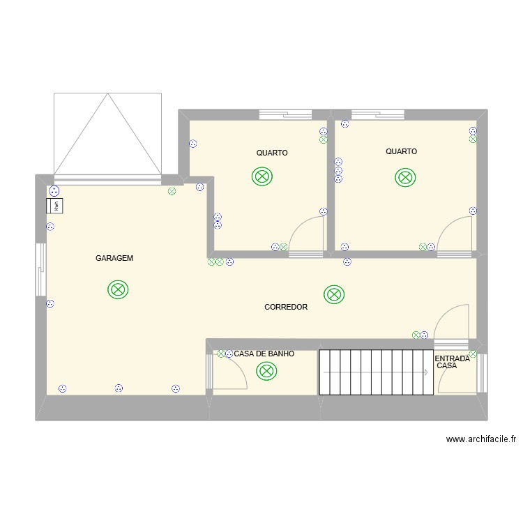 CASA MELRES PISO 0 ELETRICISTA. Plan de 5 pièces et 62 m2