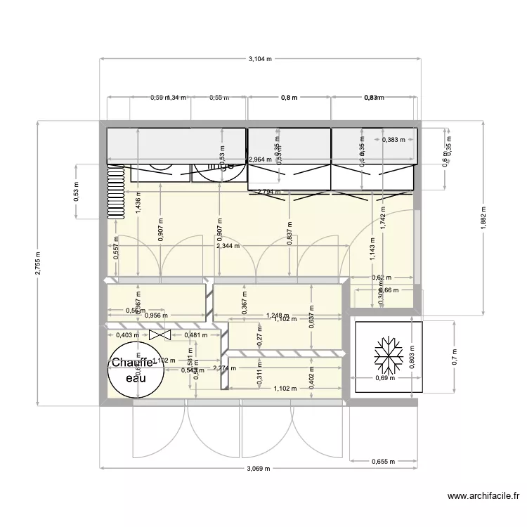 Cellier Arzon. Plan de 