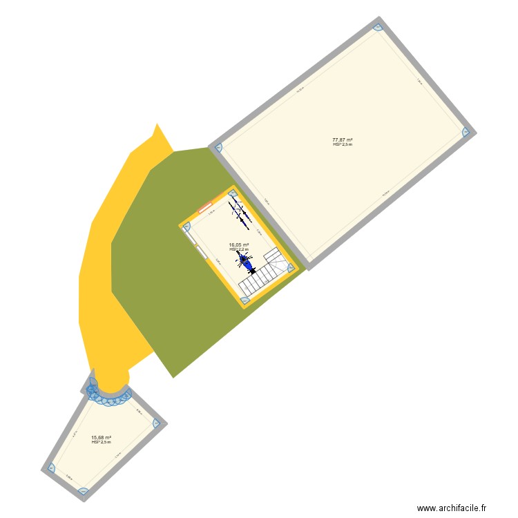 Ebauche garage 1. Plan de 7 pièces et 223 m2