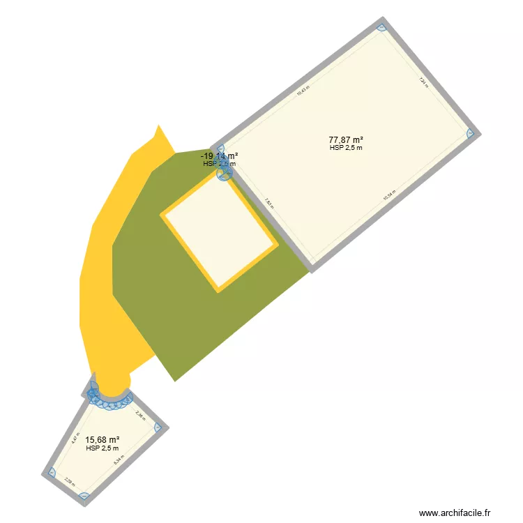 Ebauche garage 1. Plan de 6 pièces et 205 m² Ebauche garage 1. Plan de 6 pièces et 205 m²