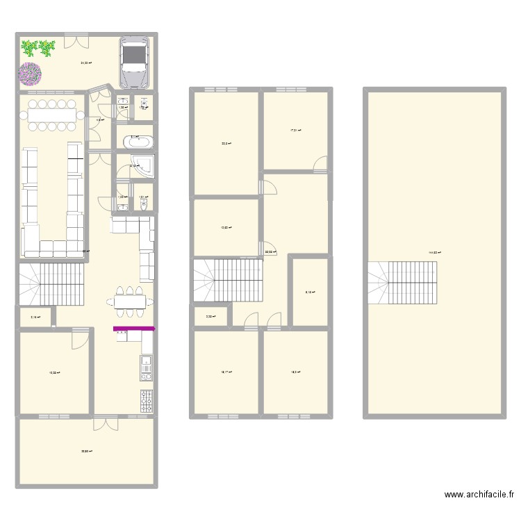 1 LOT. Plan de 21 pièces et 467 m2