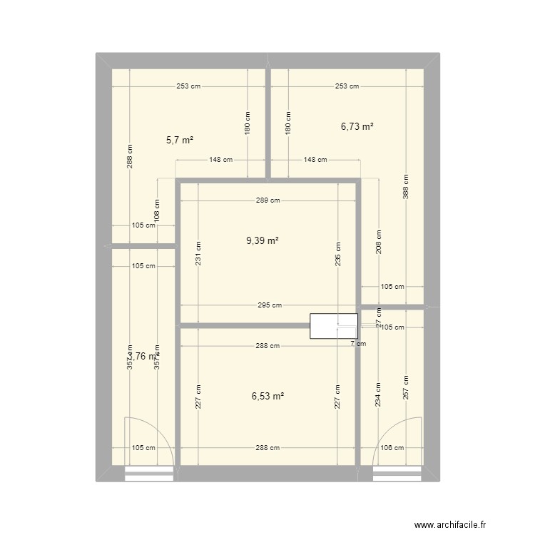 egypte V1.2. Plan de 5 pièces et 32 m2