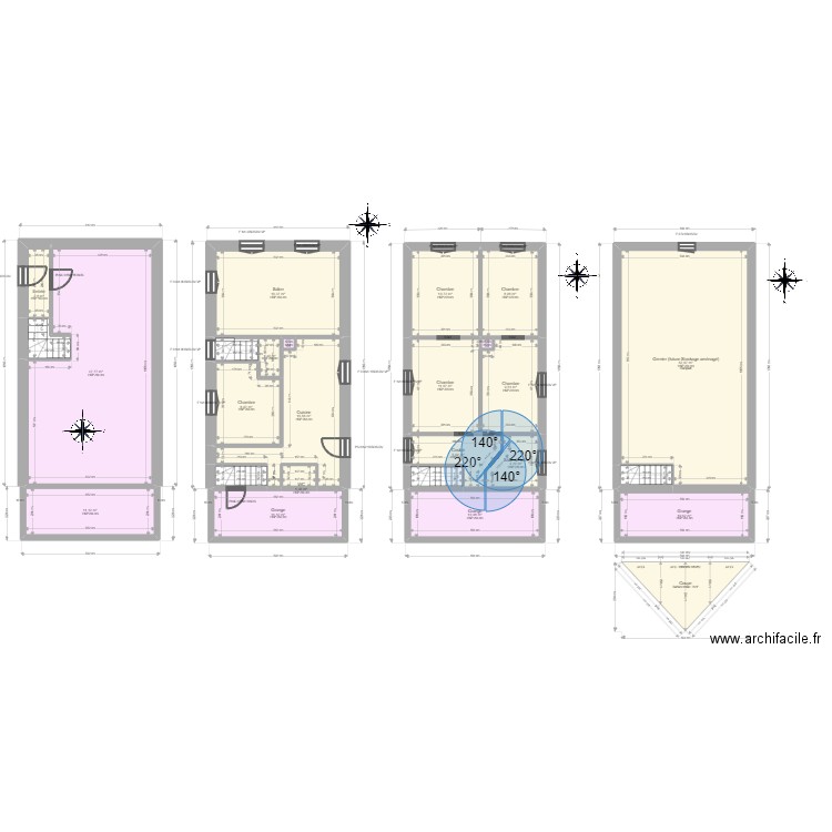 ML24007486 JODER. Plan de 25 pièces et 256 m2