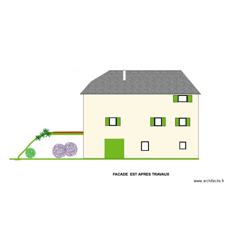 facade EST APRES TRAVAUX. Plan de 0 pièce et 0 m2