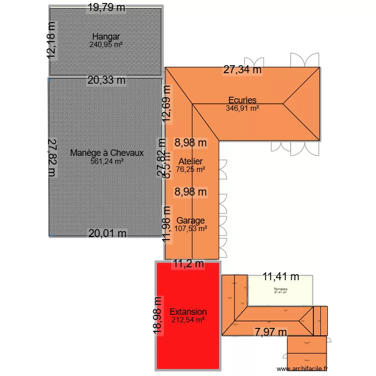 Domaine de la Vaux Marie 5. Plan de 19  et 1742 m²