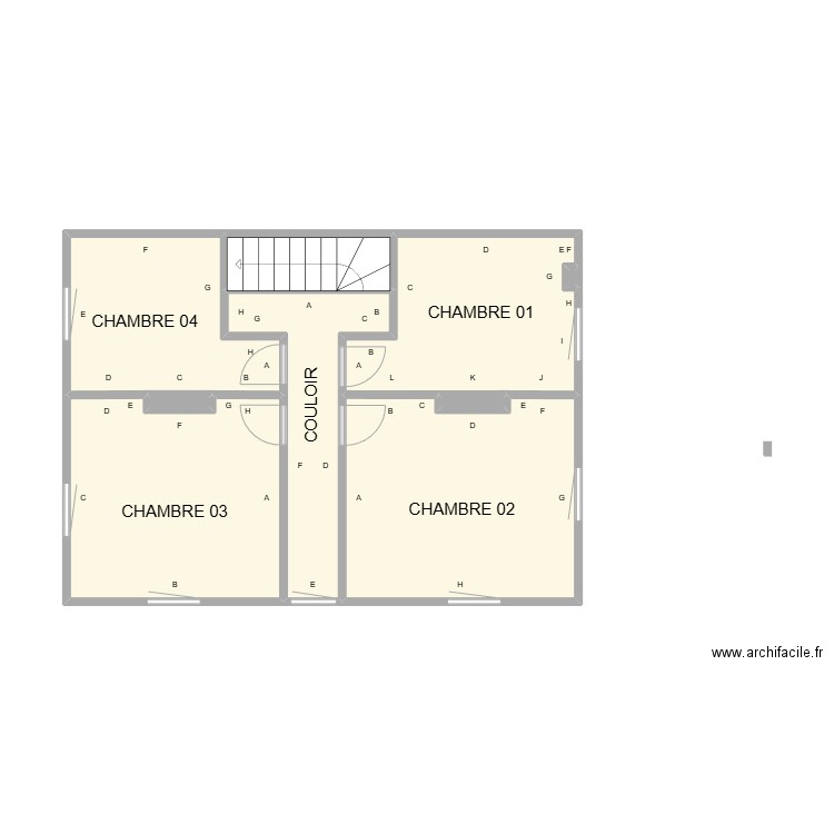 PLAN GALICIAN ETAGE PLB. Plan de 9 pièces et 39 m2