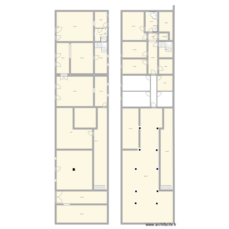 cissey. Plan de 19 pièces et 292 m2