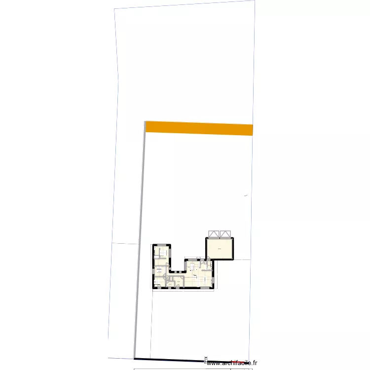maison. Plan de 9  et 184 m²