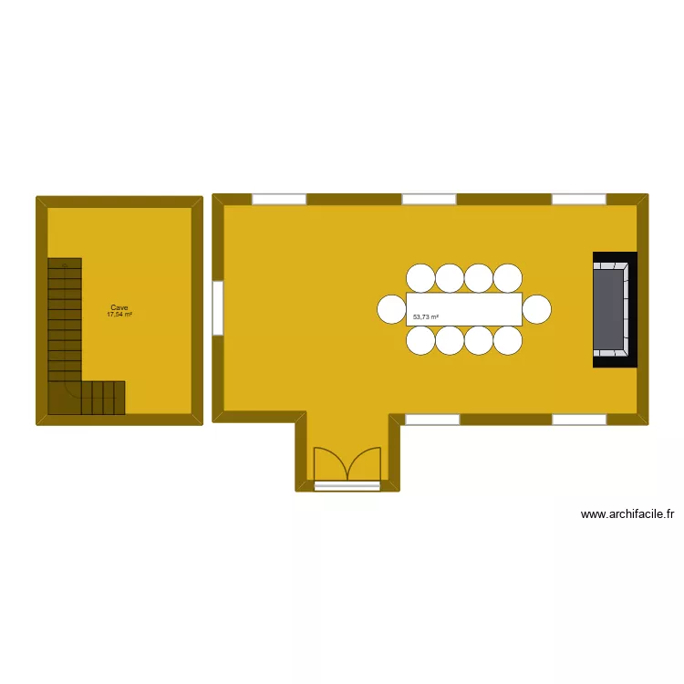 JDR. Plan de 2  et 71 m²