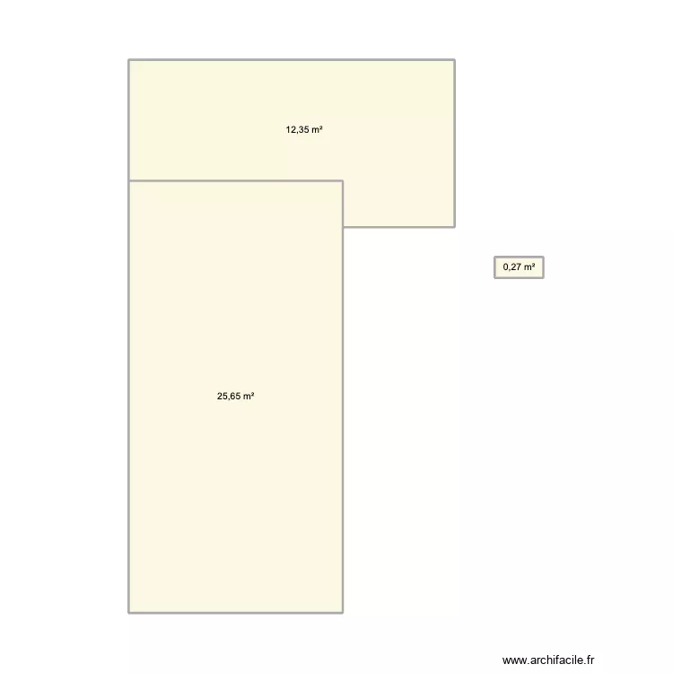 terrasse. Plan de 3  et 38 m²
