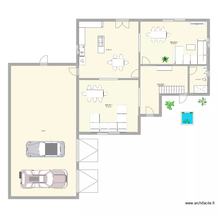 ST BENOIT SUR LOIRE. Plan de 6  et 223 m²