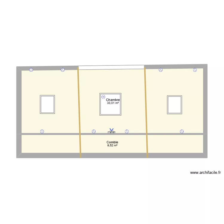Maison Courtin - Soizé 1er etage. Plan de 17 pièces et 179 m² Maison Courtin - Soizé 1er etage. Plan de 17 pièces et 179 m²