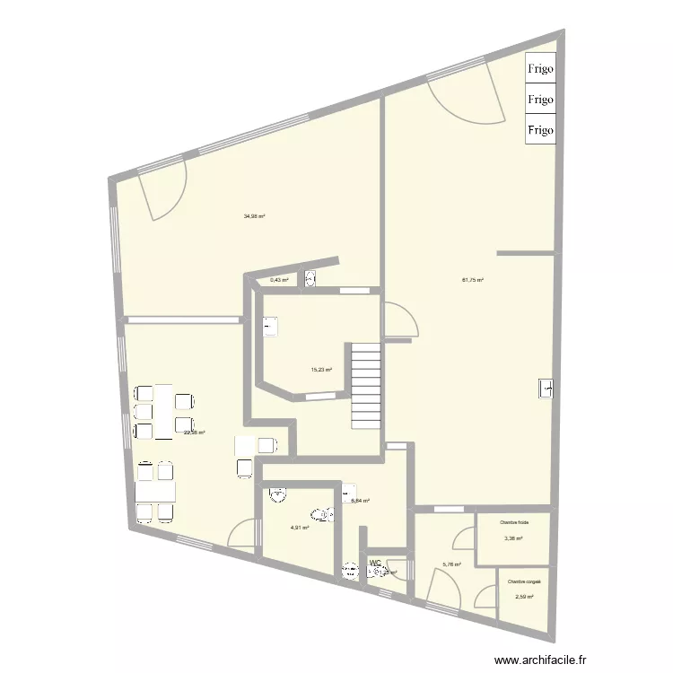 Carte3. Plan de 11  et 160 m²