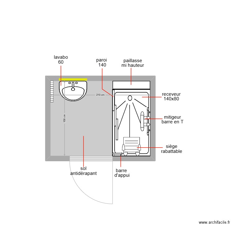 WESOLOWSKI 2. Plan de 1 pièce et 3 m2