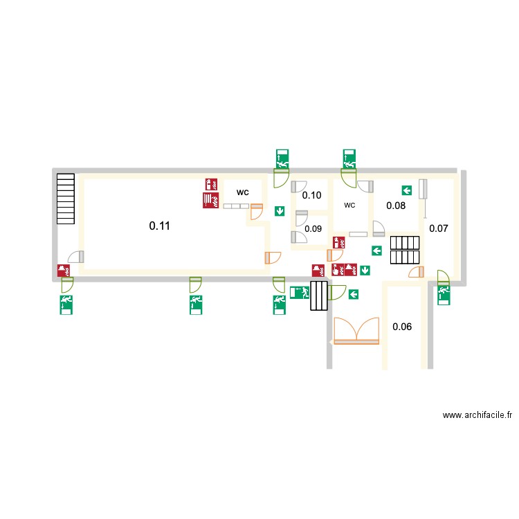  Sacré Coeur de Stockel - Nouveau bâtiment - Etage 0. Plan de 5 pièces et 3 m2