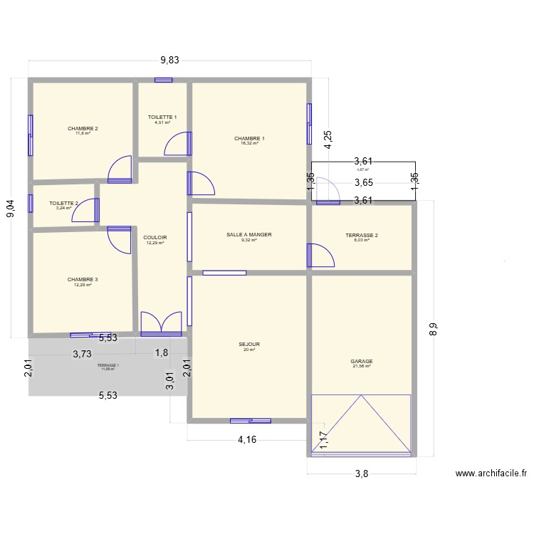 PLAN RESIDENCE LOLA. Plan de 10 pièces et 119 m2