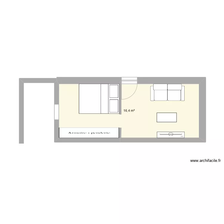 studio Nadine. Plan de 