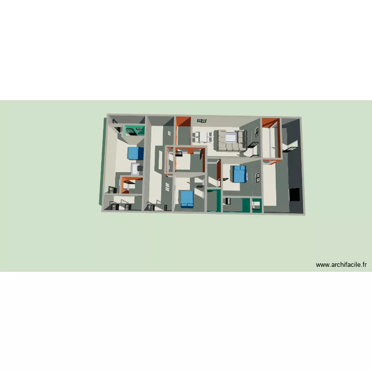 maison2. Plan de 18  et 179 m²