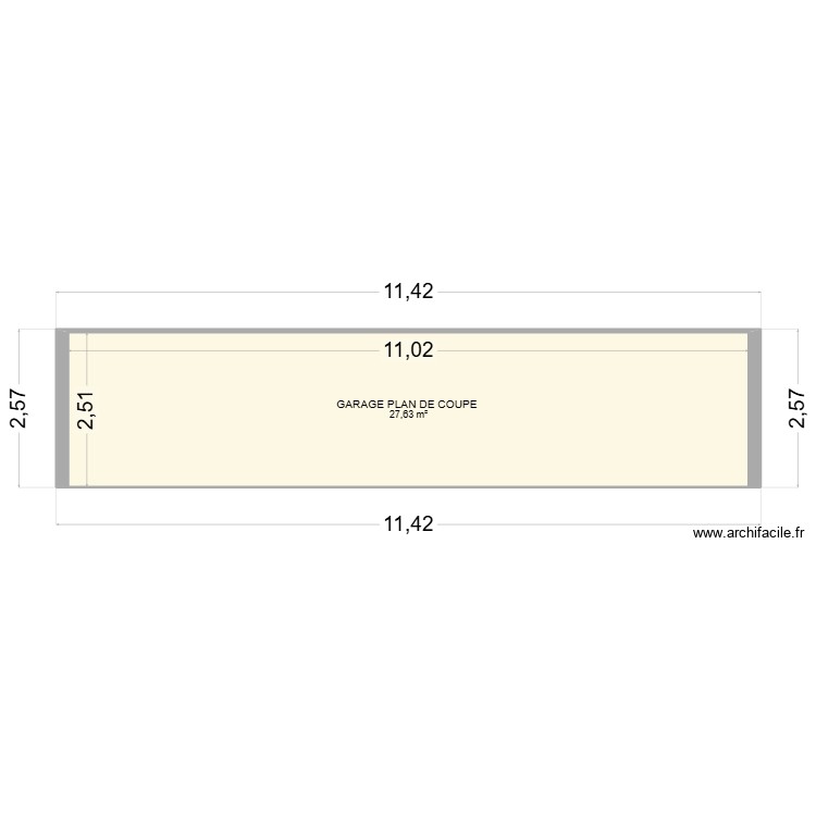 plan coupe garage. Plan de 0 pièce et 0 m2