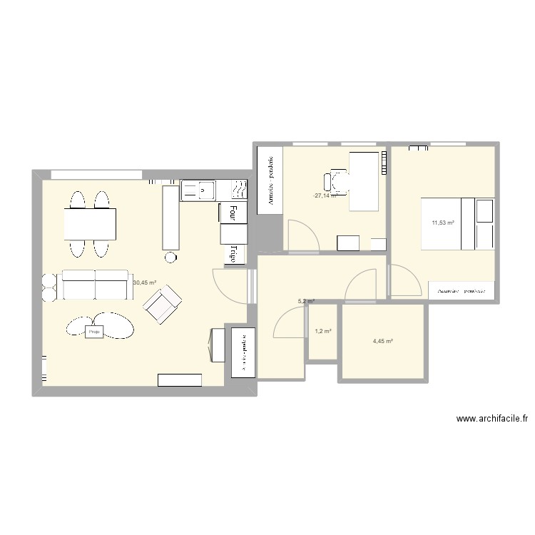 Appart Régis. Plan de 0 pièce et 0 m2