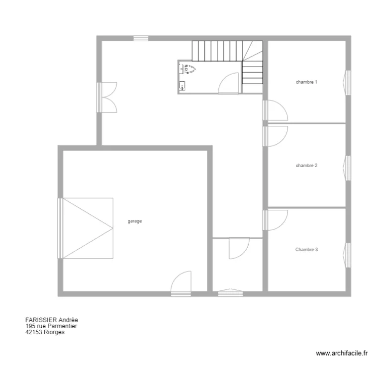 FARISSIER RDC. Plan de 