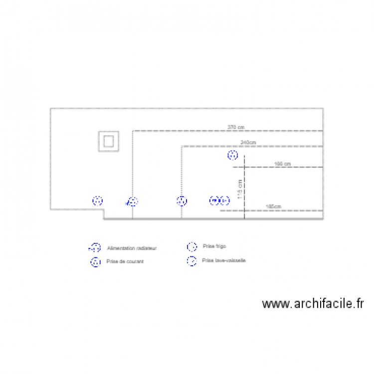 Plan électrique RDC mur Nord. Plan de 0 pièce et 0 m2