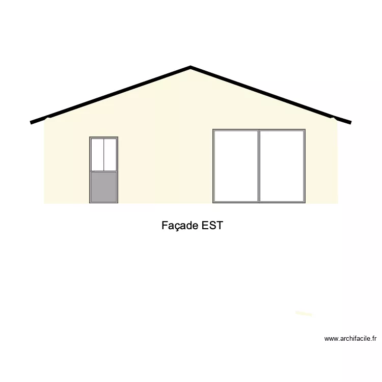 pignon coté chalet. Plan de pignon coté chalet. Plan de