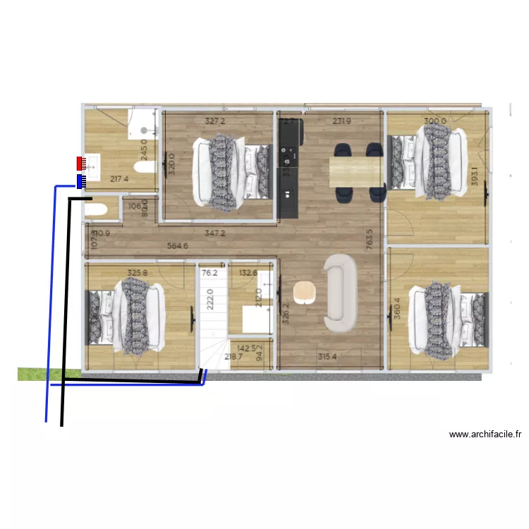 PLAN PLOMBERIE RDC. Plan de 