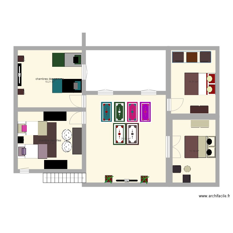 1 ere etage de maison marocc. Plan de 0 pièce et 0 m2