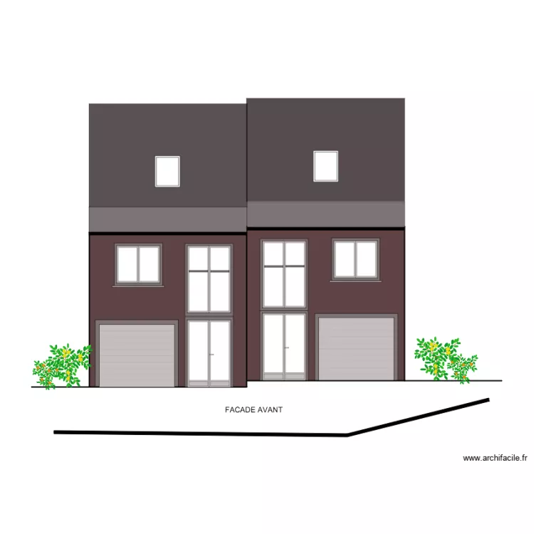 COUPE HESERANGE 3. Plan de 