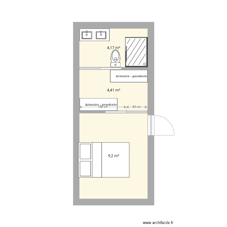 Suite parentale. Plan de 0 pièce et 0 m2