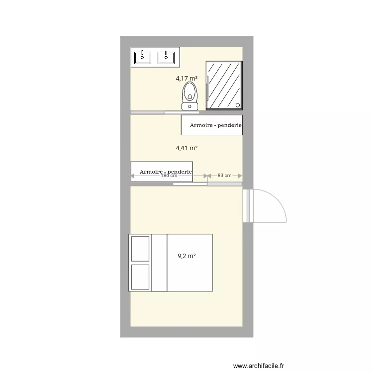 Suite parentale. Plan de 