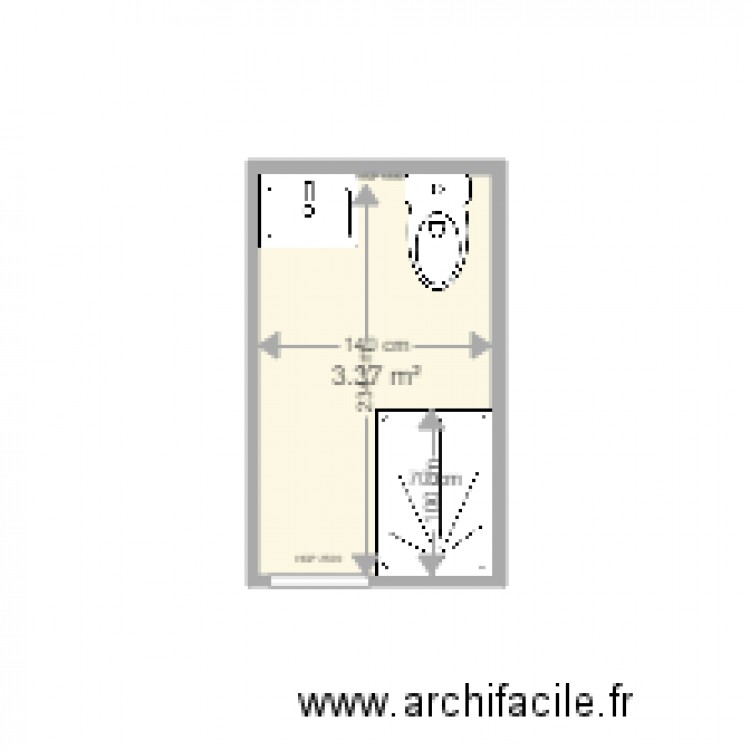 plan sdb duchalet V3. Plan de 0 pièce et 0 m2