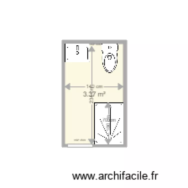 plan sdb duchalet V3. Plan de 