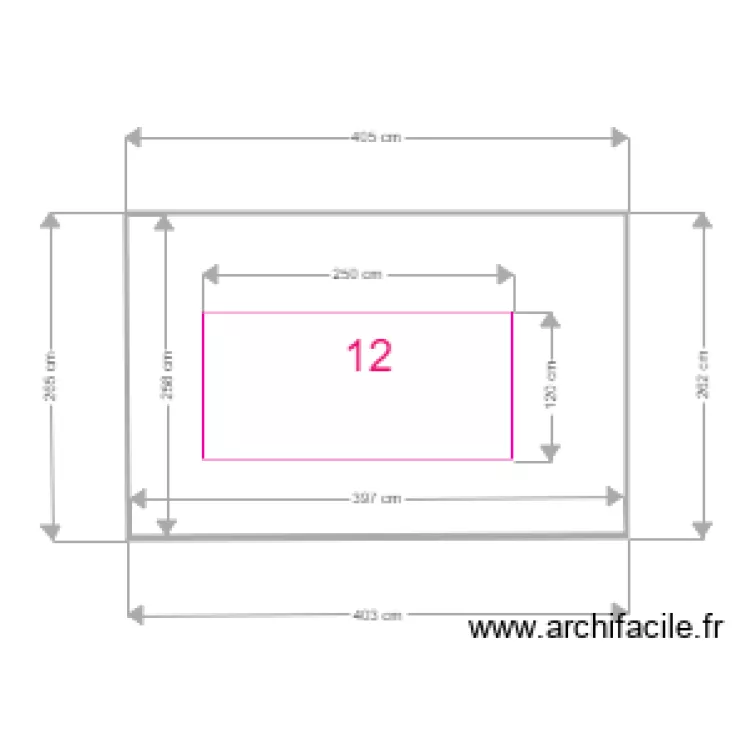 MUR SALON 12. Plan de 