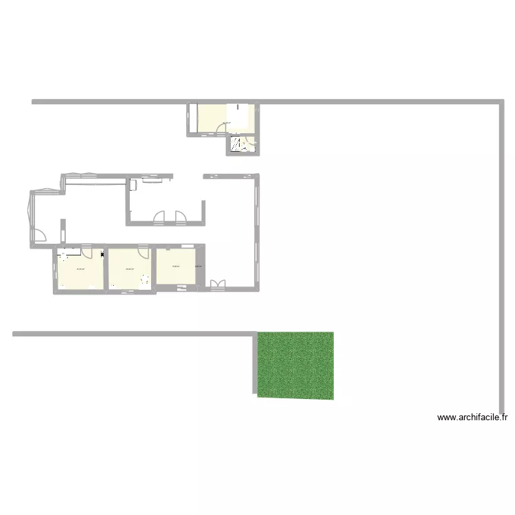 studio sen. Plan de 5  et 44 m²