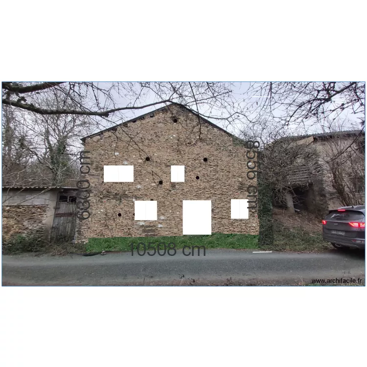 SCI CEL Fa&ccedil;ade Arri&egrave;re AVEC MENUISERIES . Plan de 