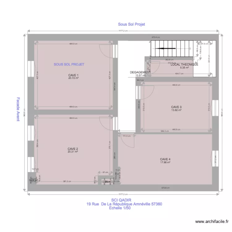SCI QADIR SOUS SOL PROJET 2. Plan de 