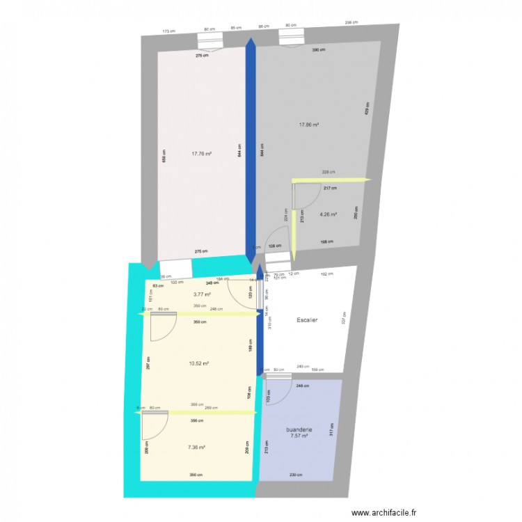 1 etage bagnols plaquiste. Plan de 0 pièce et 0 m2