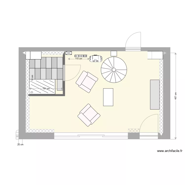 Chambre hote. Plan de Chambre hote. Plan de