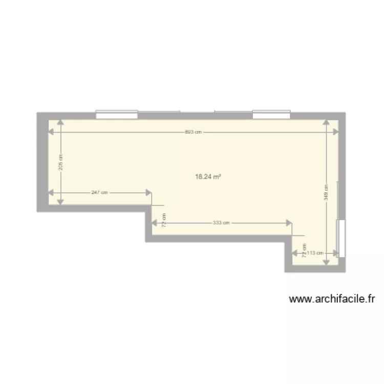 cuisine public vide. Plan de 