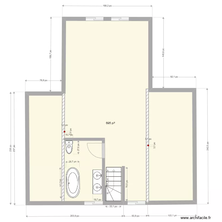 chalet grenier. Plan de 