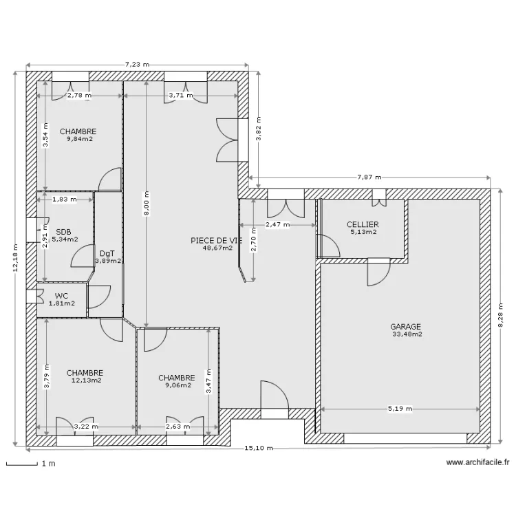 Contaville-Lesprillier. Plan de 