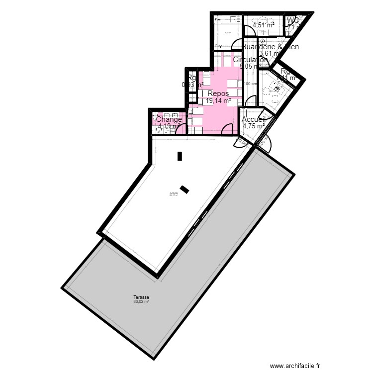 Bry sur marne projet Jordan. Plan de 14 pièces et 193 m2