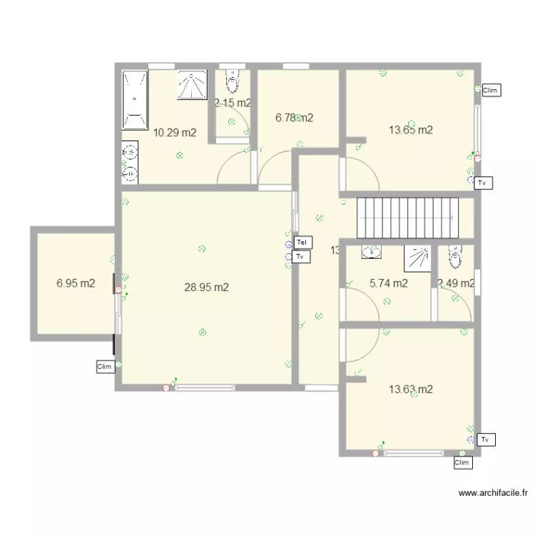 étage My case et electrique. Plan de étage My case et electrique. Plan de