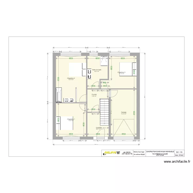 REZ DE CHAUSSEE LOT A CRUSNES. Plan de REZ DE CHAUSSEE LOT A CRUSNES. Plan de