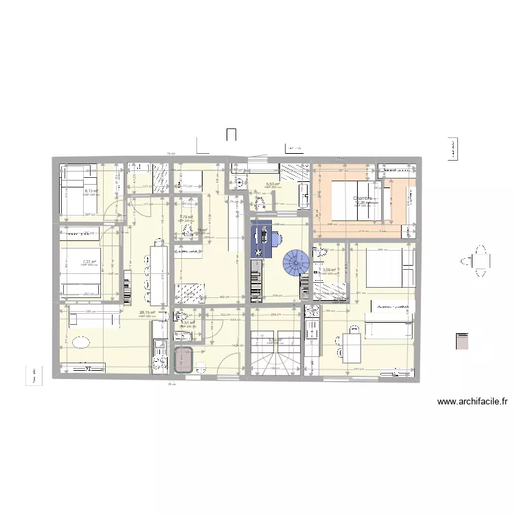 plan gite saskia RDCH. Plan de 