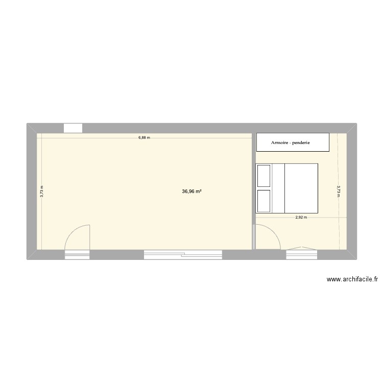 Box. Plan de 0 pièce et 0 m2
