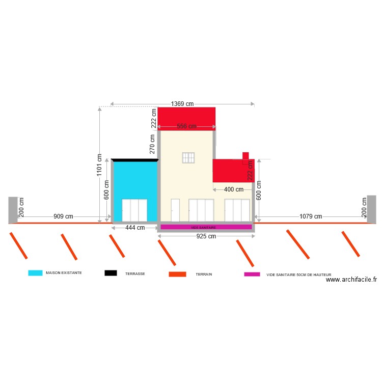 facade Est. Plan de 0 pièce et 0 m2