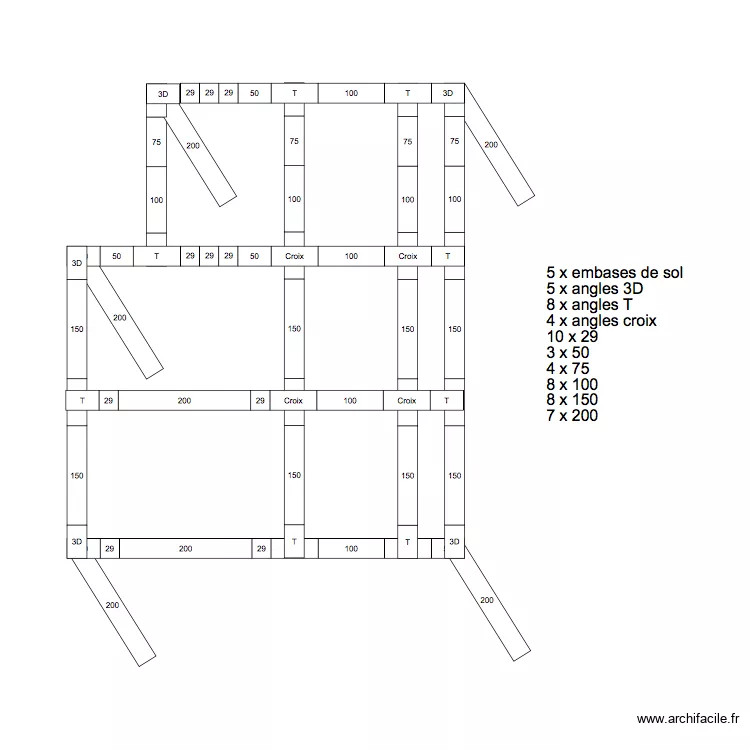 Truss UER listing Cast. Plan de 